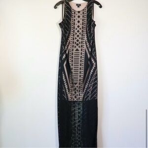 Size L Mossimo maxi-length black sleeveless dress with a high round neckline